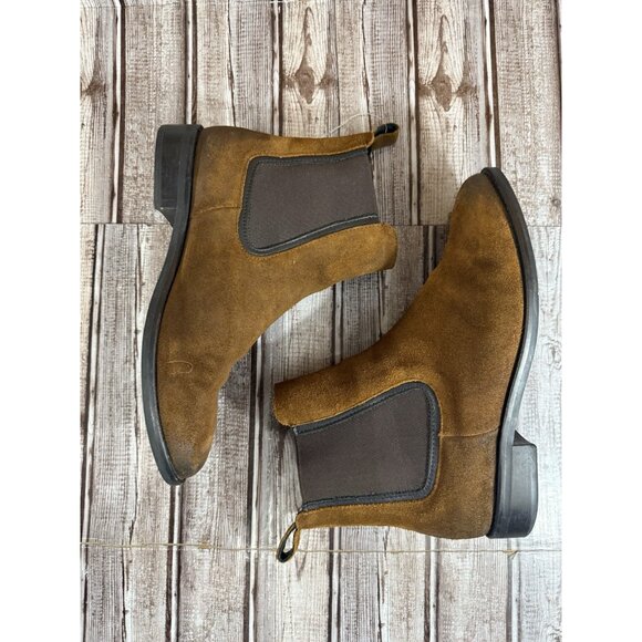 Thursday Duchess Chelsea Suede Ankle Boot Size 8.5 Glazed Ginger - Picture 4 of 8